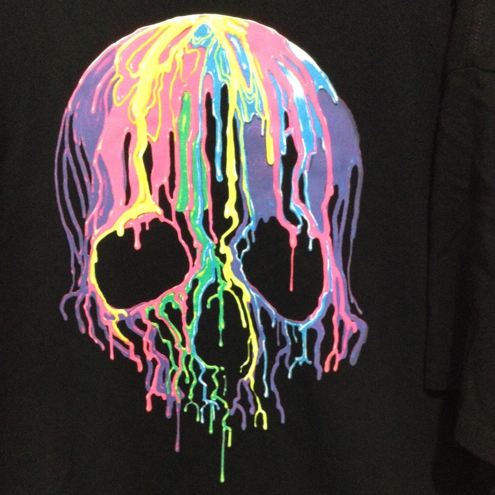 3XL Dia De Muertos Multi-Colored Skull T-shirt